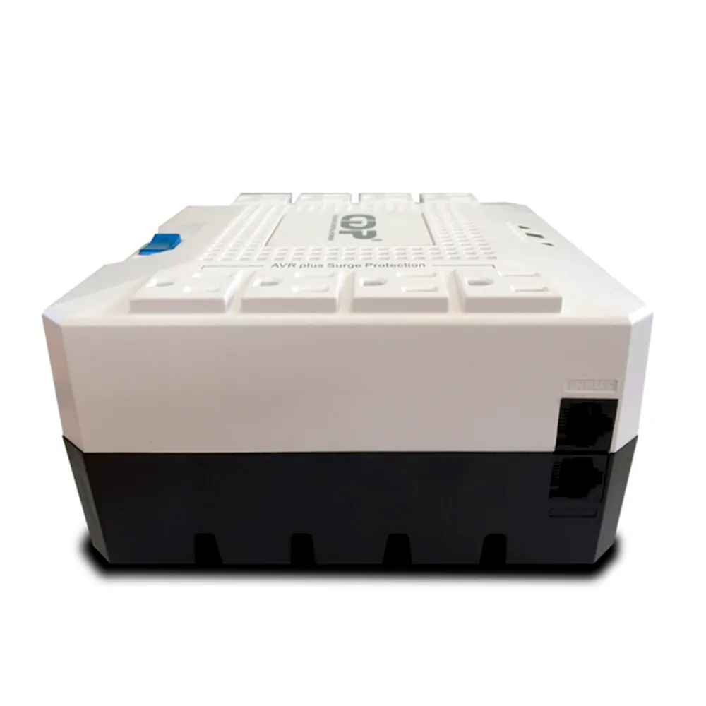 CDP AVRPRO1808 Regulador 1800Va/1Pc000W, 8 Contactos, Protector RJ-45 y RJ-11 Supresor de Picos, Negro