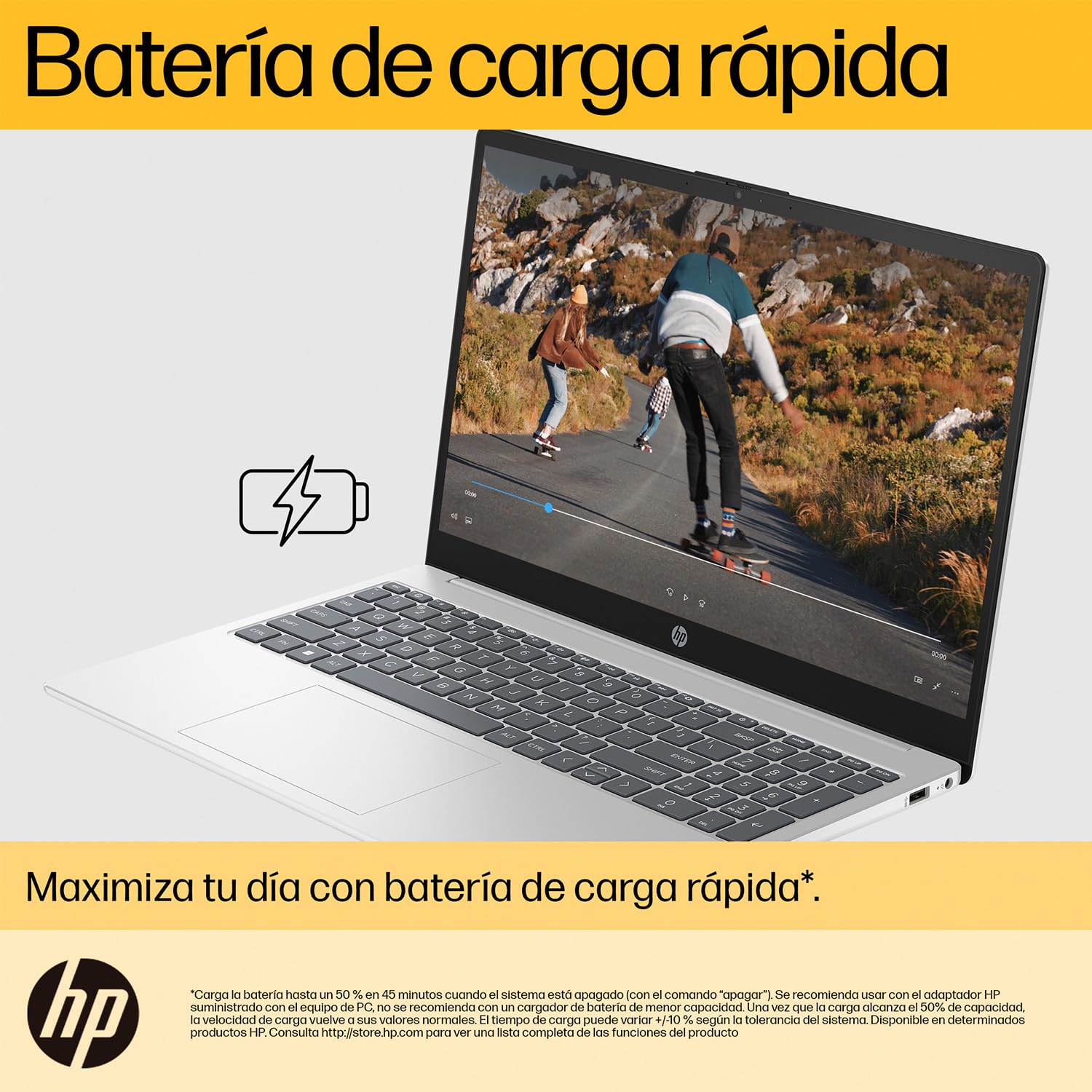 Laptop HP AMD Ryzen 7 7730U RAM 16GB NVMe 512GB Pantalla 15.6" HD Win11 Home