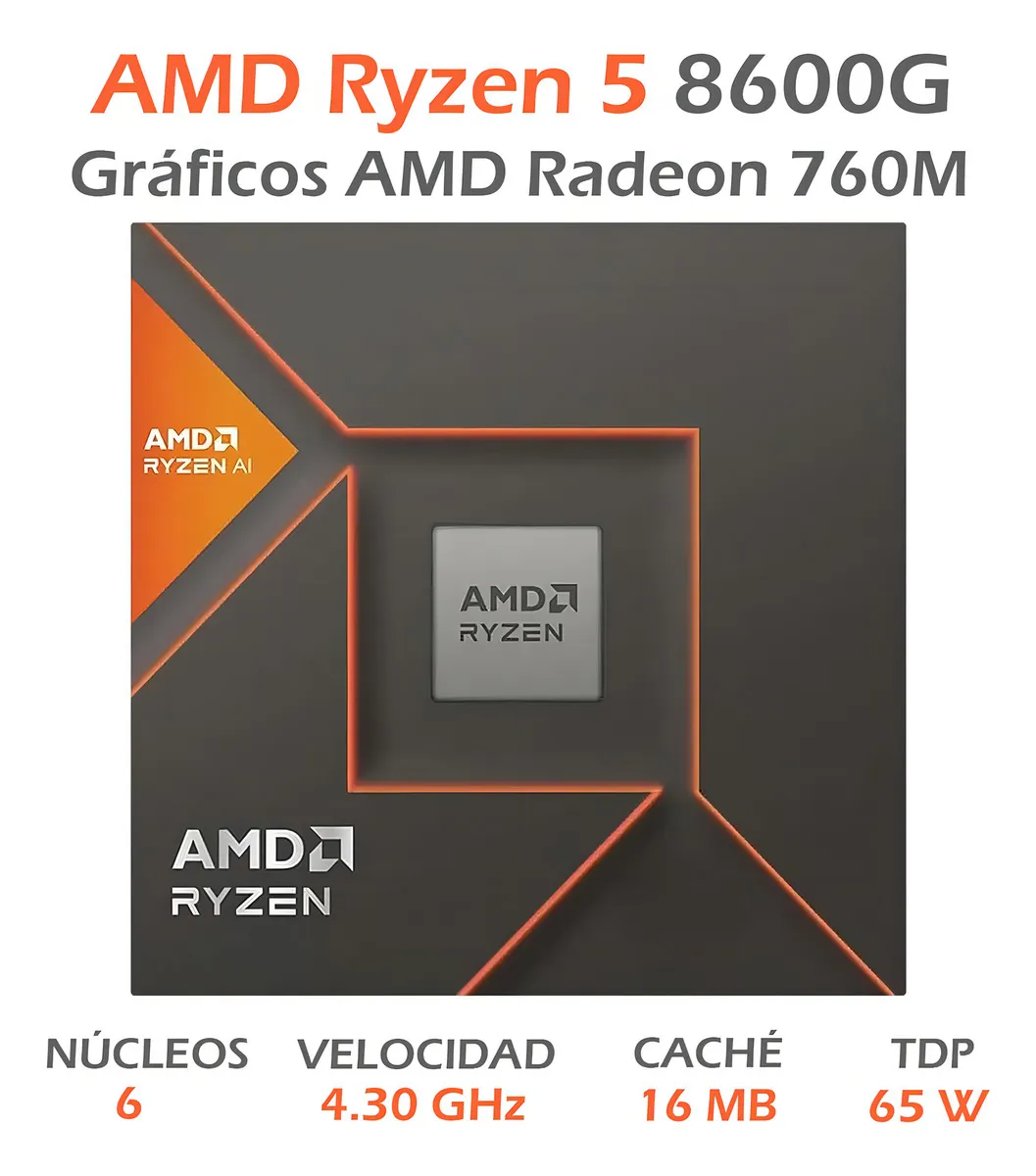 CPU GAMER RYZEN 5 8600G RAM 16GB SSD 512GB WIFI