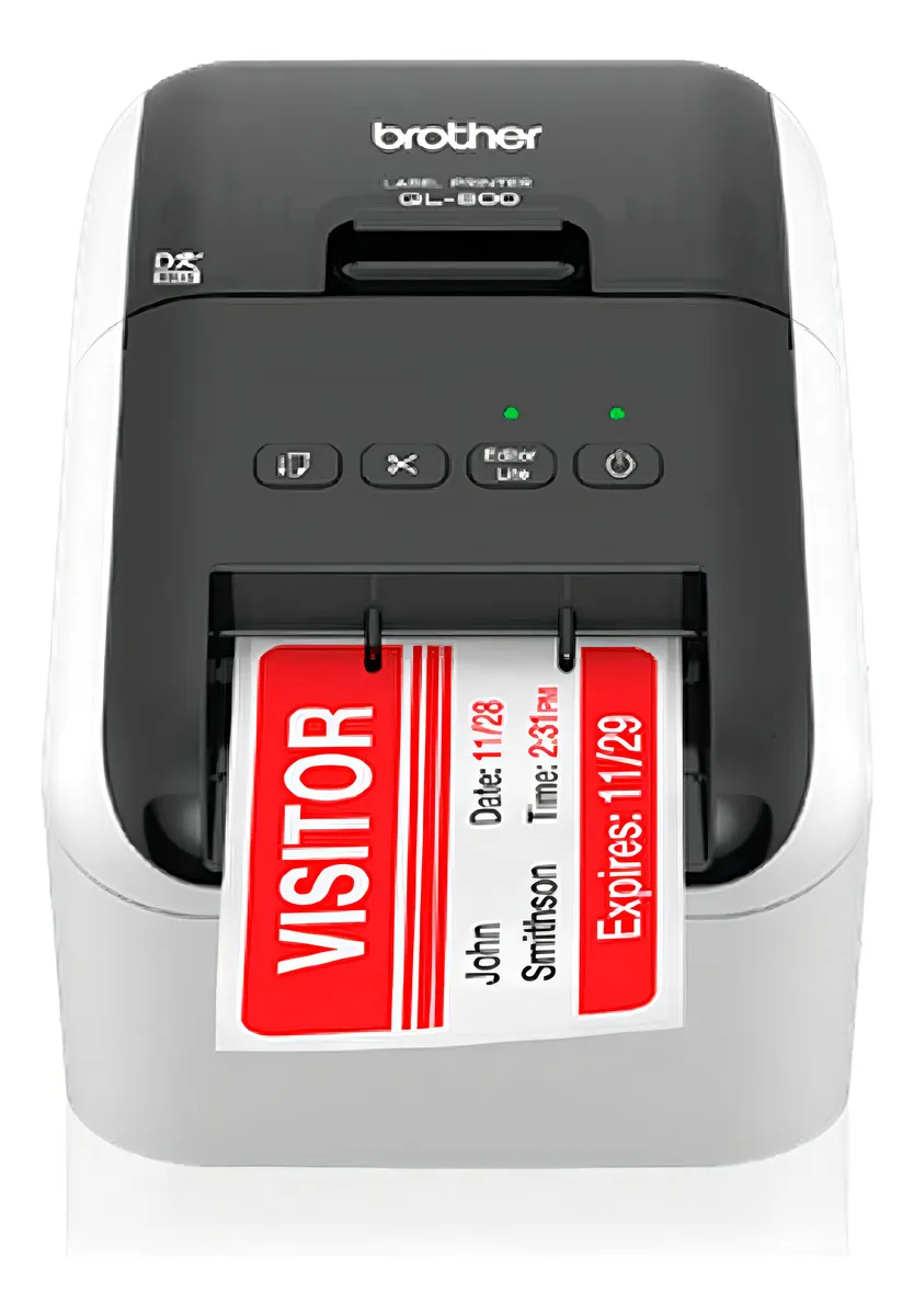 Impresora de Etiquetas BROTHER QL-800, Térmica directa, 300 x 600 DPI, 148 mm/s, Alámbric