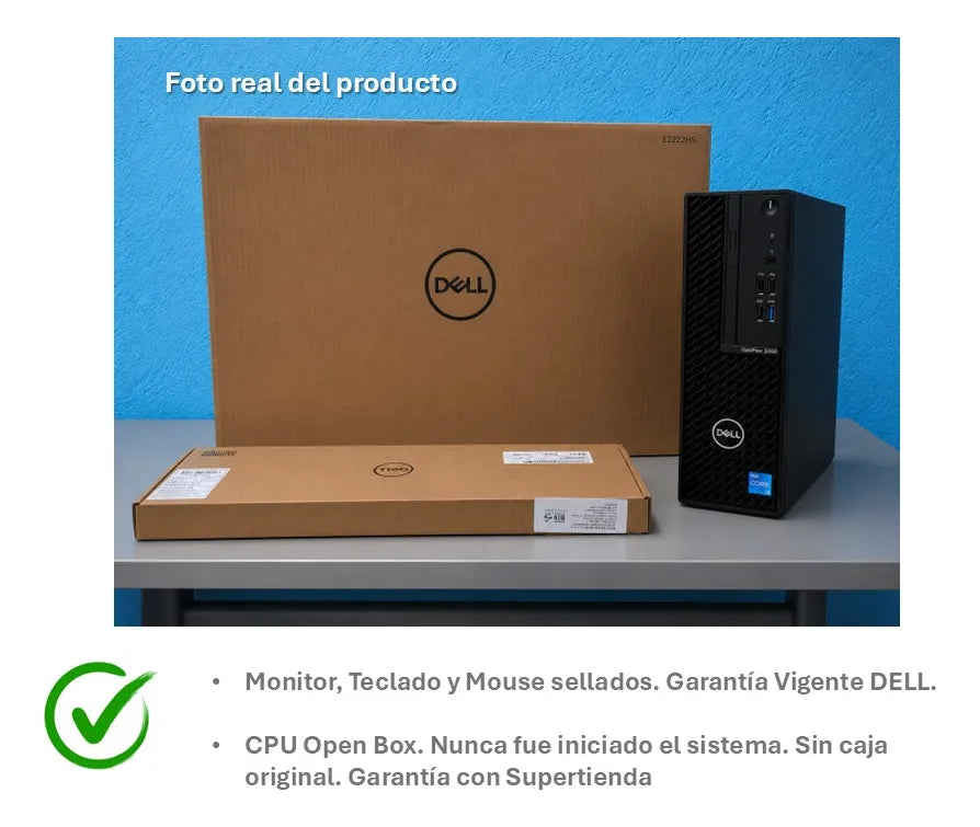 PC DELL OPTIPLEX 3000 CORE I5 12500 RAM 8GB NVME 512GB MONITOR 21.5 KIT