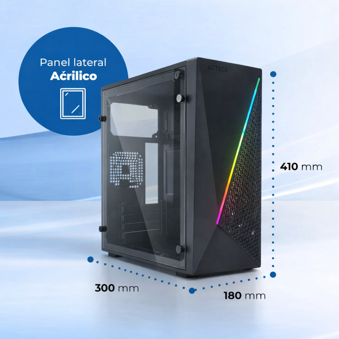 PC DISEÑO RENDER ESTUDIANTE I3 12100F 16GB RAM SSD 480GB A400