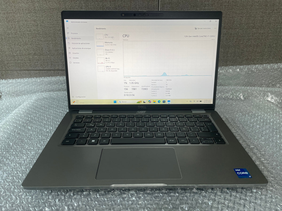 DELL Latitude 5430 Core i7-1265U RAM 32GB NVMe 512GB Pantalla 14" W11Pro