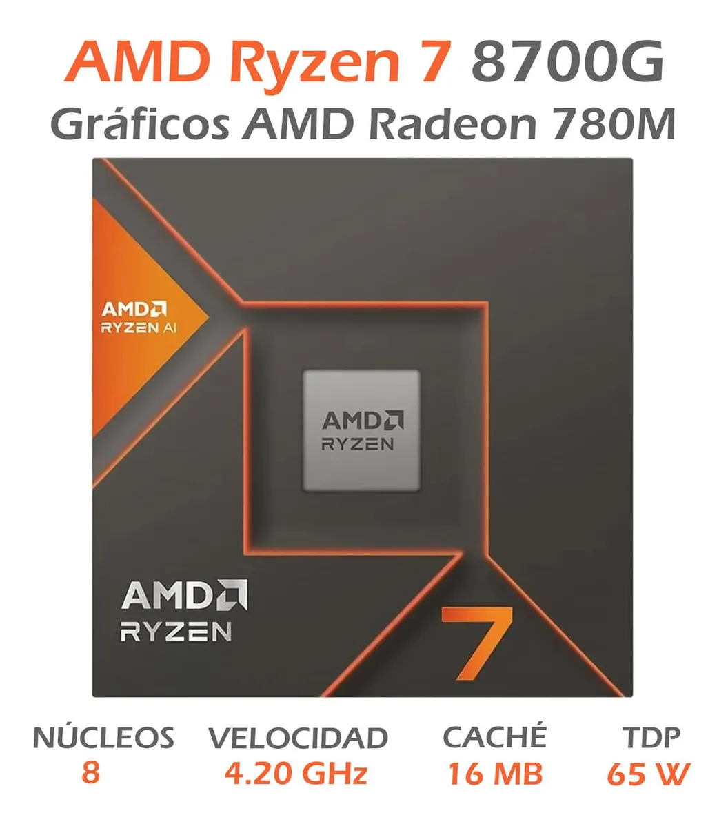 CPU GAMER AMD RYZEN 7 8700G RAM 16GB SSD 1TB WIFI
