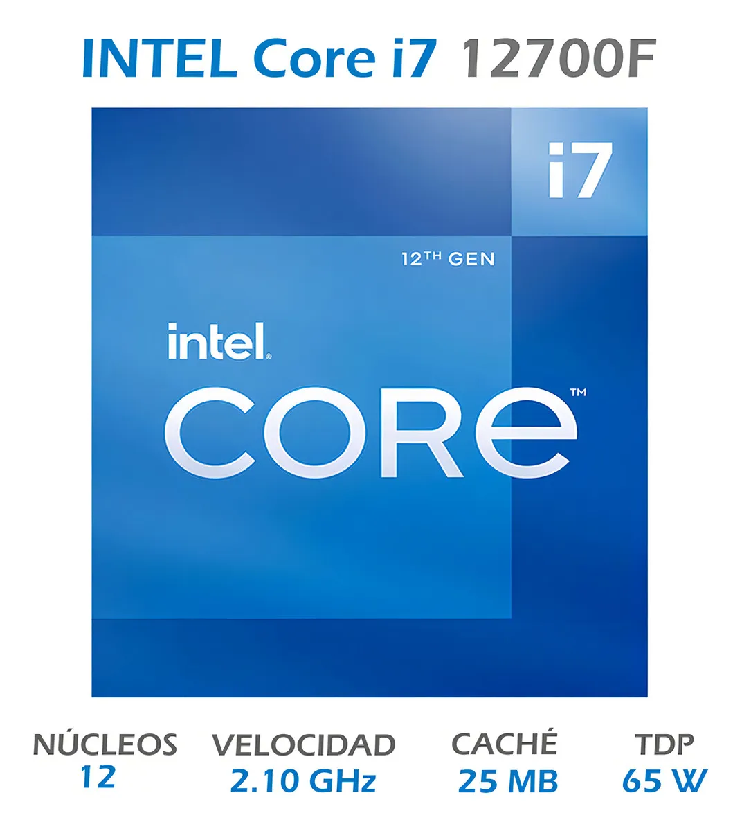 CPU GAMER CORE I7 12700F RX9060 8GB RAM 16GB SSD 1TB WIFI