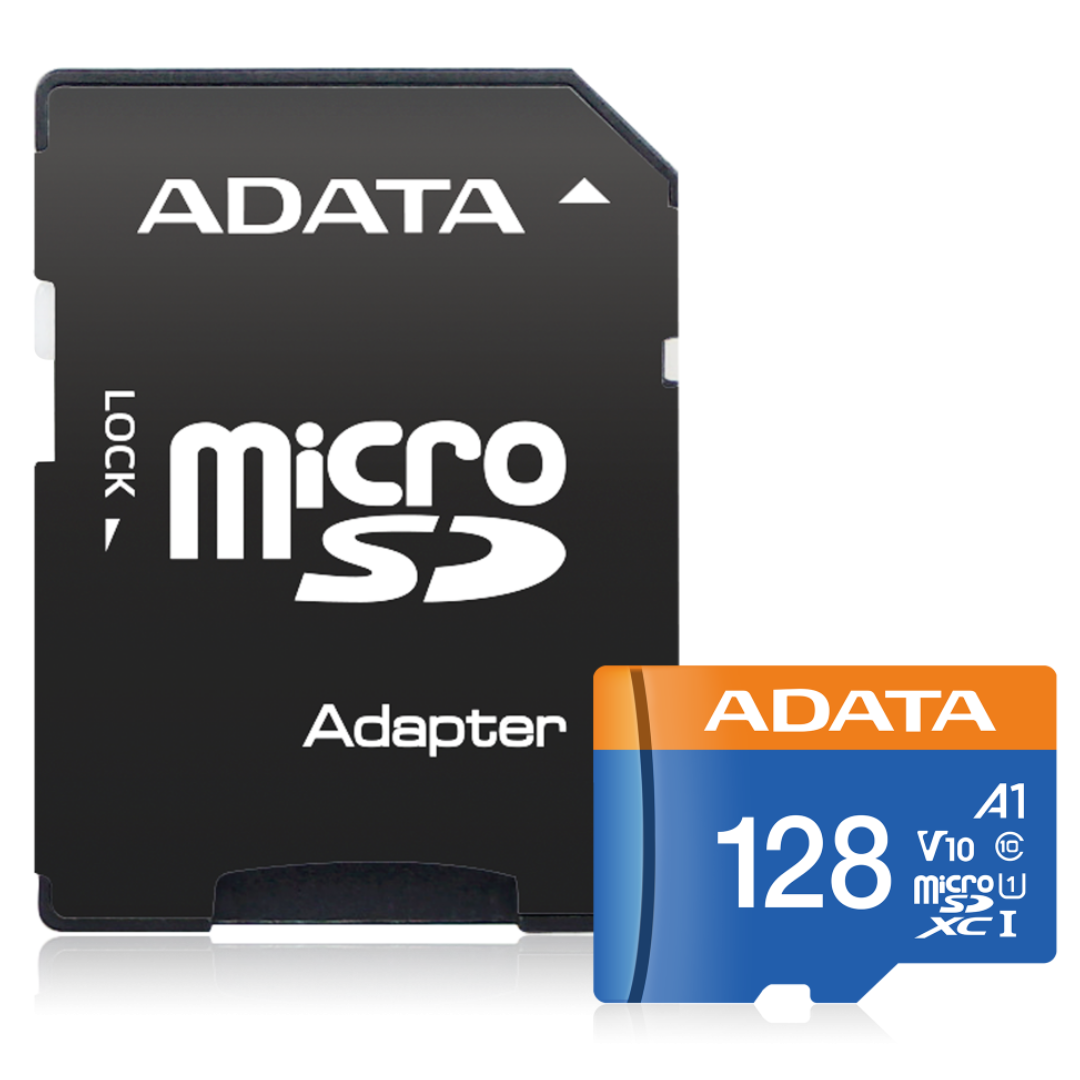 Tarjeta MicroSD Adata Premier, 128GB Memoria microSDXC UHS-I Clase 10, con Adaptador