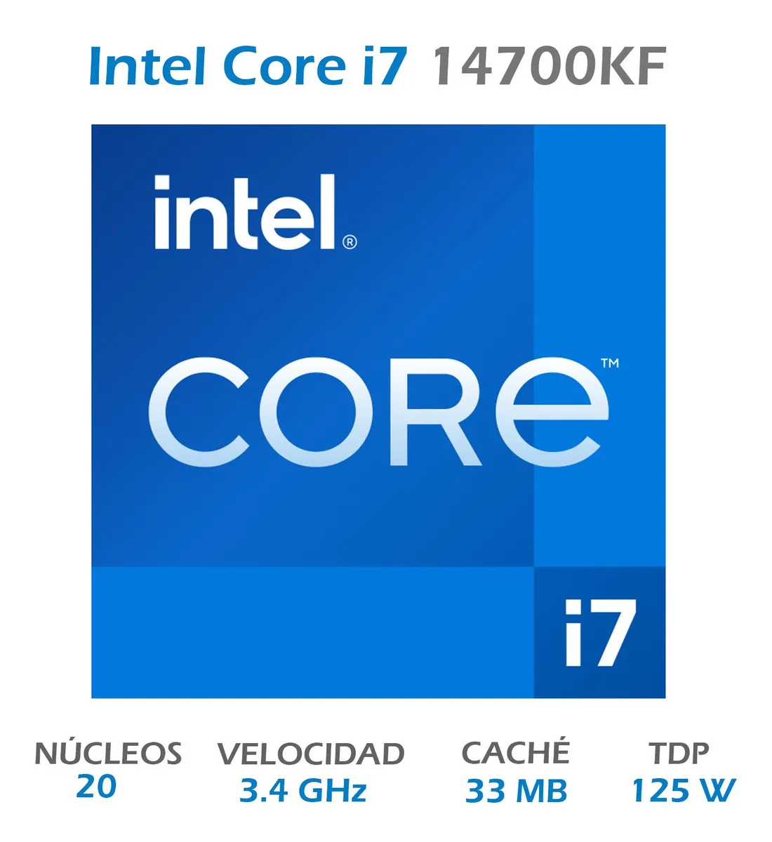 CPU GAMER CORE I7 14700KF RAM 32GB NVMe 1 TB RTX 5070 12GB