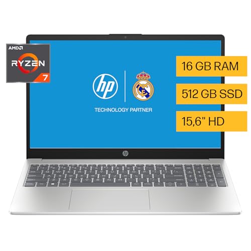 Laptop HP AMD Ryzen 7 7730U RAM 16GB NVMe 512GB Pantalla 15.6" HD Win11 Home