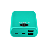 PowerBank ADATA, 20,000 mAh. Compatible con Qualcomm QC 3.0 con Pantalla Digital, Color Verde