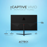 Acteck Monitor Led 27" Captive Vivid SP270 Full HD 1080p con Bocinas