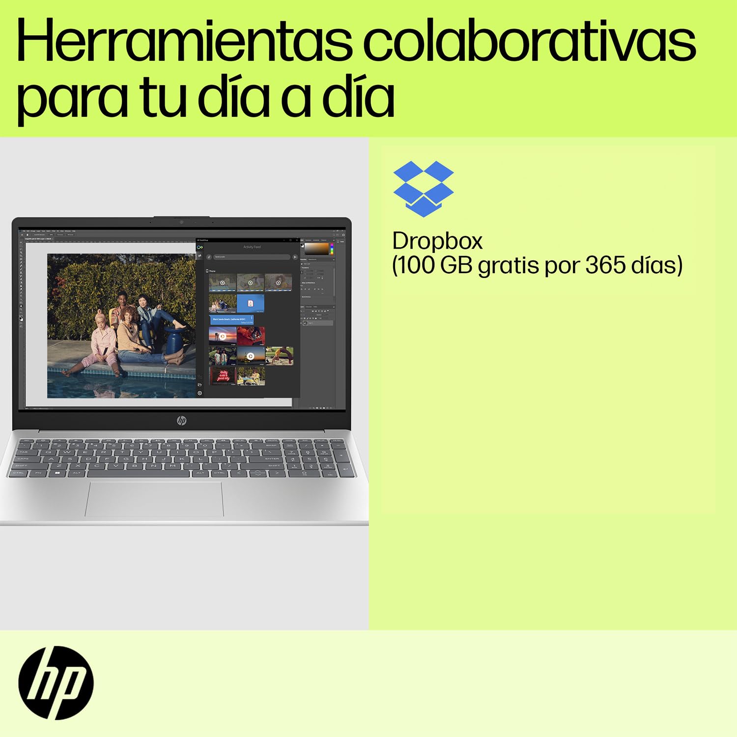 Laptop HP AMD Ryzen 7 7730U RAM 16GB NVMe 512GB Pantalla 15.6" HD Win11 Home