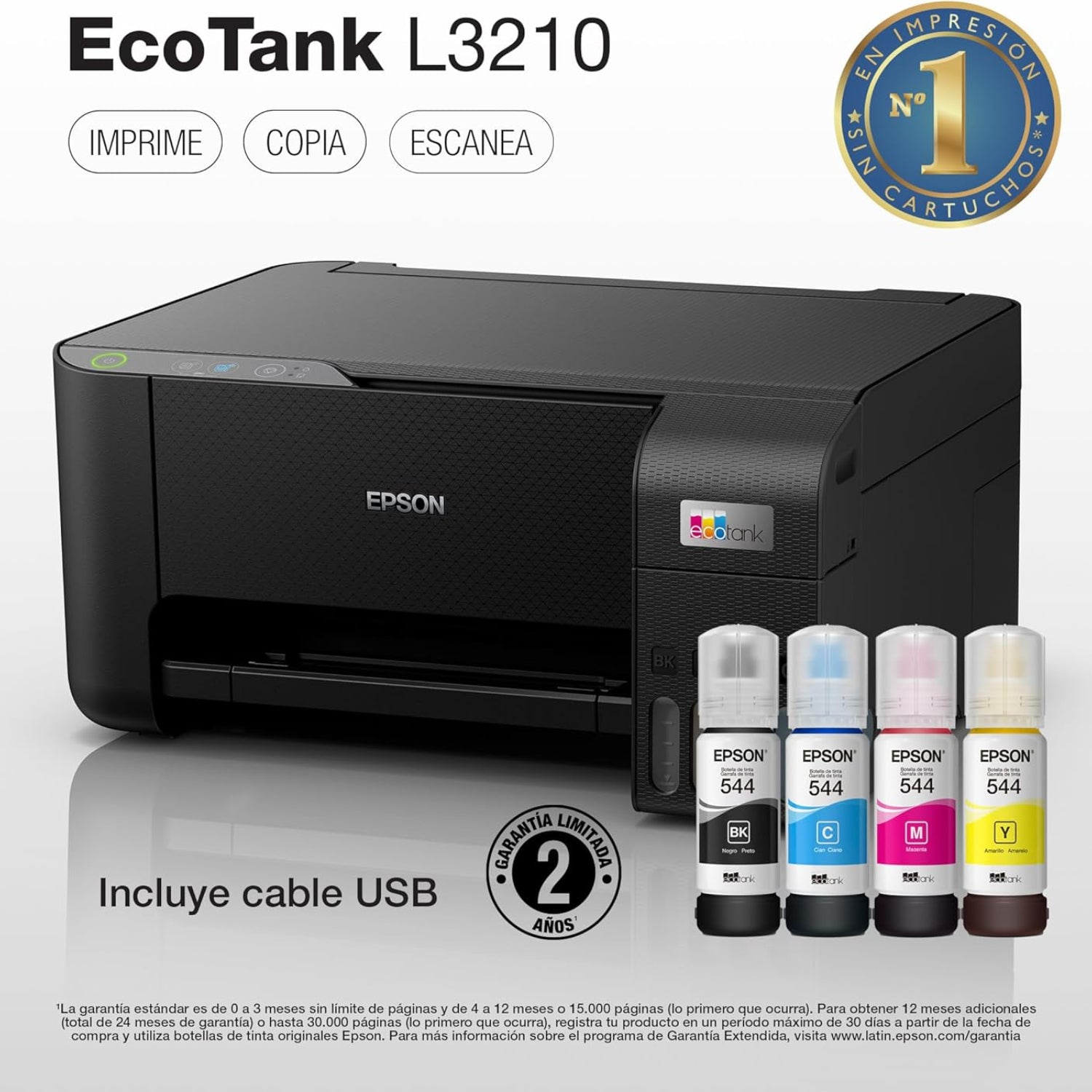 Epson Impresora Multifuncional L3210 Ecotank Tinta Continua