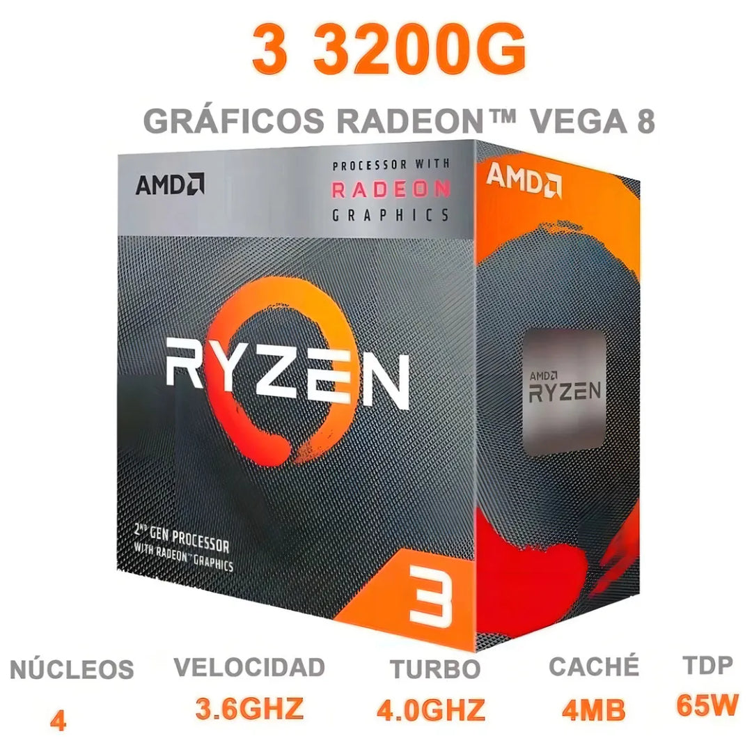 CPU GAMER AMD RYZEN 3 3200G RAM 8GB SSD M.2 240GB WIFI