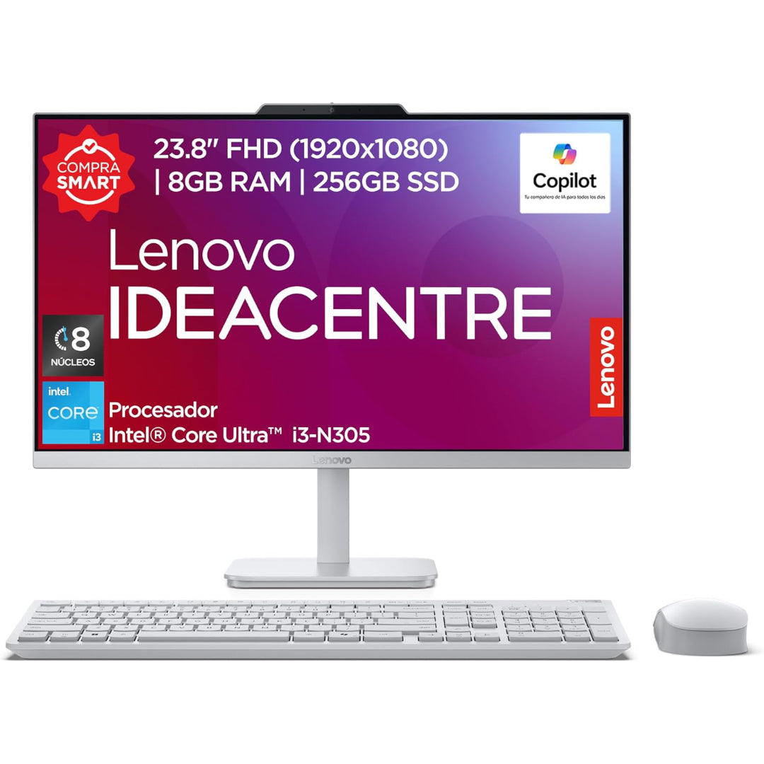 Lenovo A100 Ideacentre All-in-One Intel Core i3 RAM 8GB SSD 256GB 23,8" FHD Win 11 Home