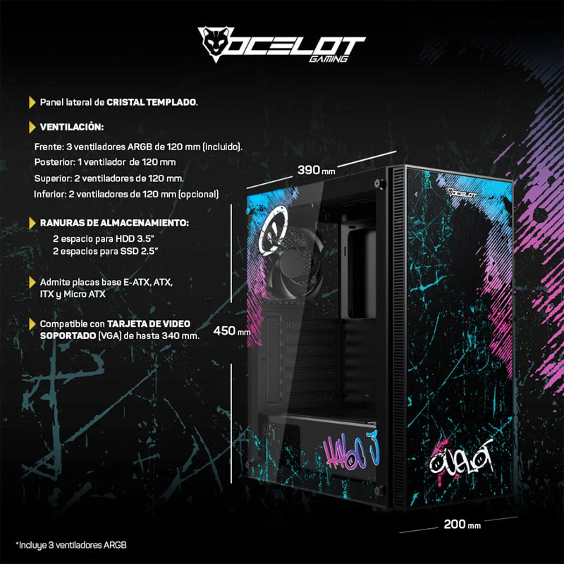 CPU GAMER AMD RYZEN 5 5500 RAM 32GB SSD 960GB RTX 3060 80+