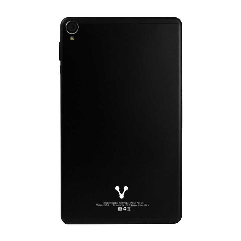 Tablet Vorago Android 13 RAM 4GB ROM 64GB Pantalla 8" 1280 x 800 5,000mAh Quadcore 2Ghz