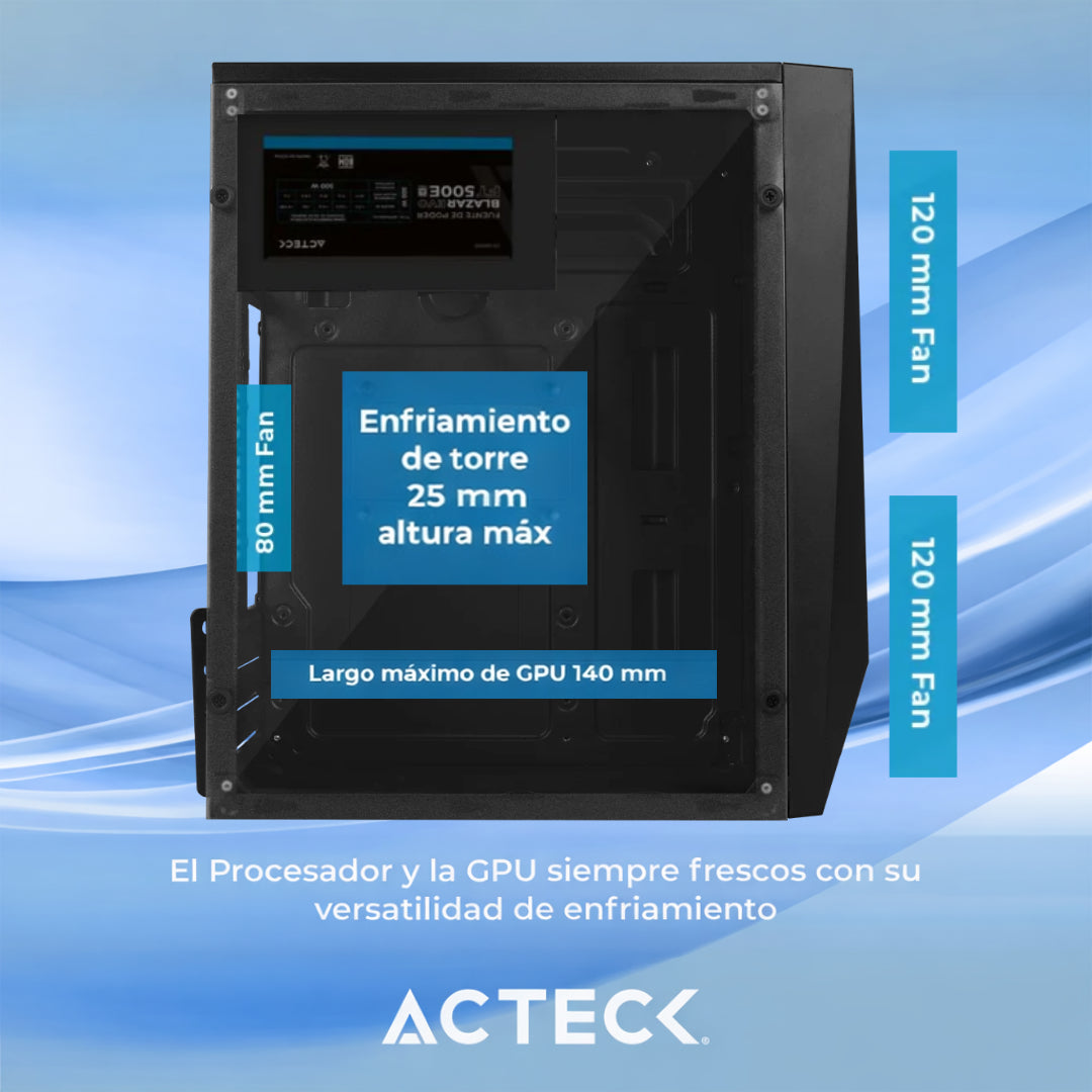 PC DISEÑO RENDER ESTUDIANTE I3 12100F 16GB RAM SSD 480GB A400