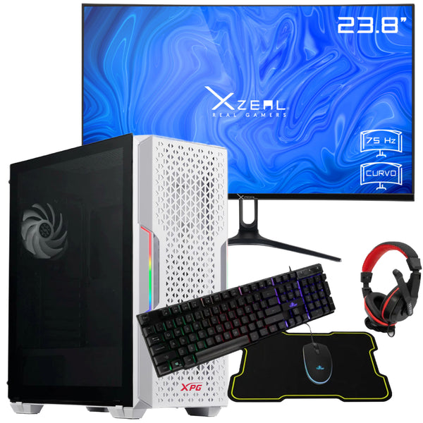 PC GAMER RYZEN 5 7600X RTX 3060 RAM 32GB 2.5TB 24" Curvo