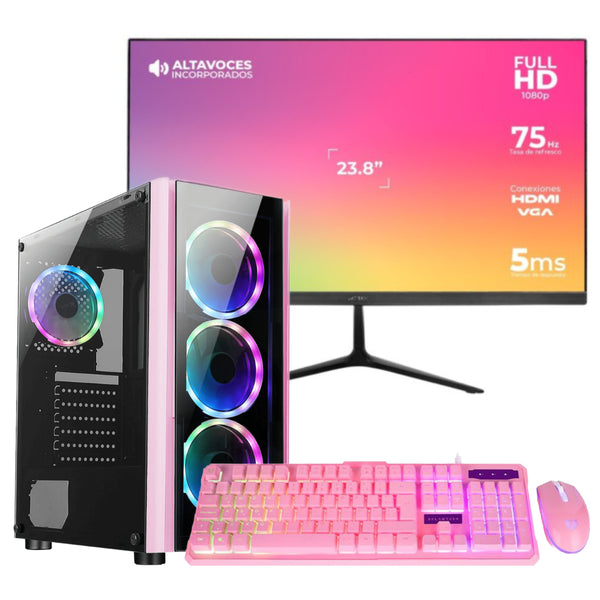 PC GAMER AMD RYZEN 5 8600G RAM 32GB M.2 1 TB RX7600 8GB 23.8" ROSA