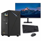 PC AMD GAMER RYZEN 5 RAM 16GB SSD 480GB MONITOR HD 24" KIT DE TECLADO Y MOUSE. WIFI USB