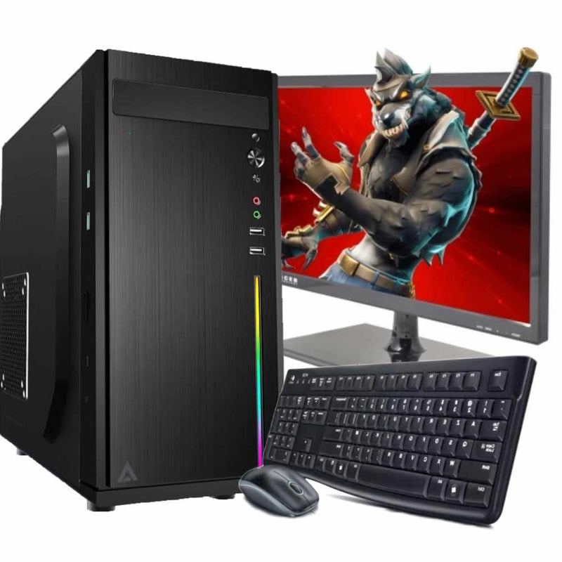 Pc AMD Gamer Ryzen 5 5600g RAM 8GB SSD 480GB Led 21.5" Kit de teclado y mouse. Wifi