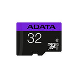 ADATA 32 GB Tarjeta de Memoria Micro SDHC con Adaptador Color Negro con Morado (Clase 10)