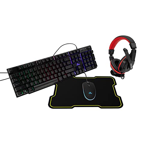 YEYIAN Kit Teclado y Mouse Gamer Led Hydra 2001 YKH-20708