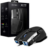 EVGA X17 - Ratón para Juegos, con Cable, Negro. Gris