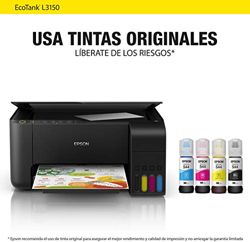 Impresora Epson Multifuncional Ecotank L3150, tanque de tinta a color con Wi-Fi Direct