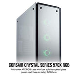 Corsair Crystal 570X Midi-Tower Negro gabinete de computadora - Caja de ordenador (Midi-Tower, PC, Vidrio, Negro, Juego, Ventiladores de la caja)