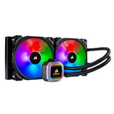 CORSAIR HYDRO Series H115i RGB PLATINUM AIO Liquid CPU Cooler, 280mm Radiator, Dual 140mm ML Series PRO RGB PWM Fans, RGB Lighting and Fan Software Control, Intel 115x/2066 and AMD AM4/TR4 compatible