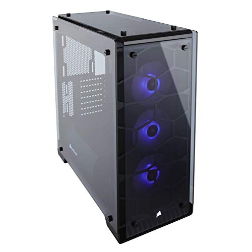 Corsair Crystal 570X Midi-Tower Negro gabinete de computadora - Caja de ordenador (Midi-Tower, PC, Vidrio, Negro, Juego, Ventiladores de la caja)