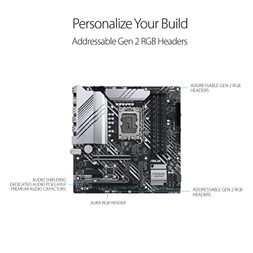 ASUS Prime Z690M-PLUS D4 - Placa base para gaming Intel LGA 1700, Intel Z690, mATX, PCIe 5.0, 3 módulos M.2, memoria DDR4, Thunderbolt 4, Aura Sync)
