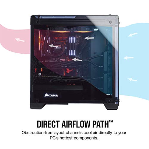 Corsair Crystal 570X Midi-Tower Negro gabinete de computadora - Caja de ordenador (Midi-Tower, PC, Vidrio, Negro, Juego, Ventiladores de la caja)