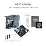 ASUS Prime Z690M-PLUS D4 - Placa base para gaming Intel LGA 1700, Intel Z690, mATX, PCIe 5.0, 3 módulos M.2, memoria DDR4, Thunderbolt 4, Aura Sync)
