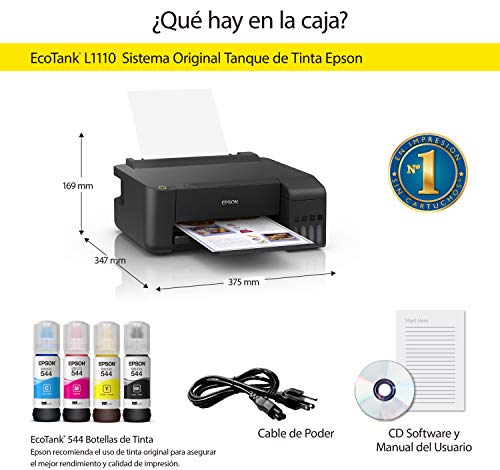 Epson Impresora Ecotank L1110, Con Sistema de tanque de tinta a color