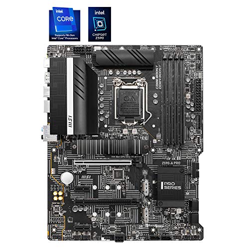 MSI Tarjeta Madre ATX Z590-A Pro ATX, 11ª/10ª generación Intel Core, LGA 1200
