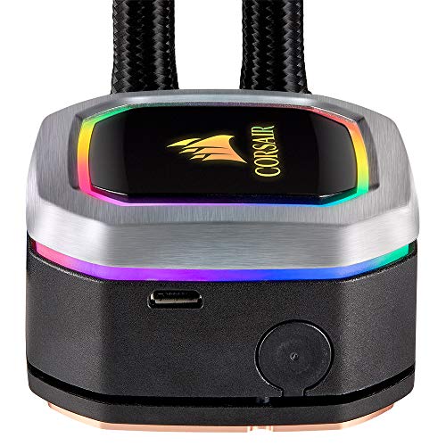 CORSAIR HYDRO Series H115i RGB PLATINUM AIO Liquid CPU Cooler, 280mm Radiator, Dual 140mm ML Series PRO RGB PWM Fans, RGB Lighting and Fan Software Control, Intel 115x/2066 and AMD AM4/TR4 compatible