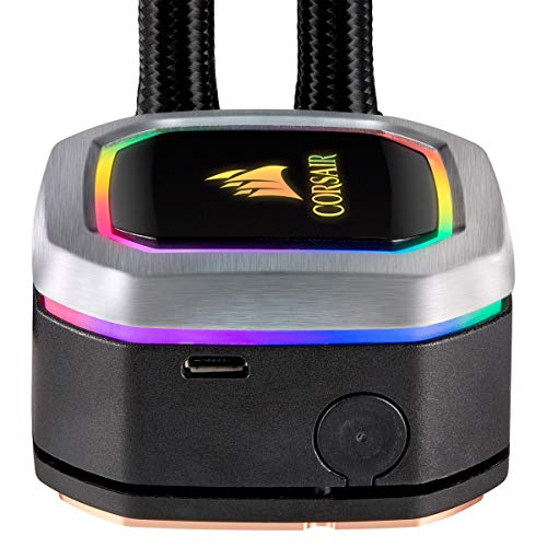 CORSAIR HYDRO Series H115i RGB PLATINUM AIO Liquid CPU Cooler, 280mm Radiator, Dual 140mm ML Series PRO RGB PWM Fans, RGB Lighting and Fan Software Control, Intel 115x/2066 and AMD AM4/TR4 compatible