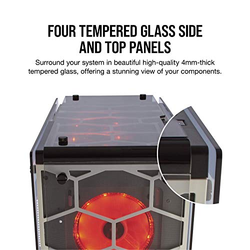 Corsair Crystal 570X Midi-Tower Negro gabinete de computadora - Caja de ordenador (Midi-Tower, PC, Vidrio, Negro, Juego, Ventiladores de la caja)