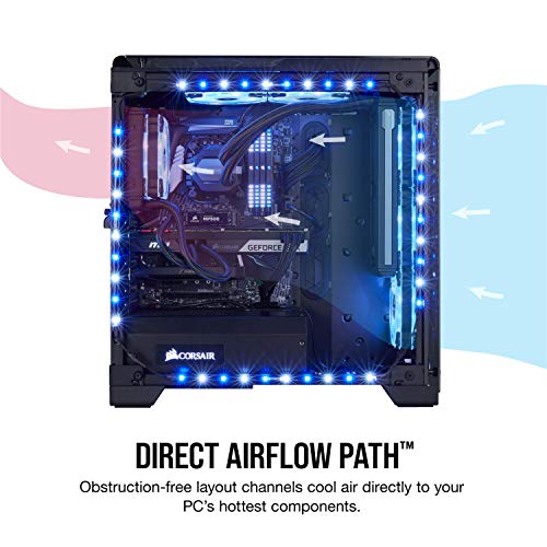 Corsair Crystal 570X Midi-Tower Negro gabinete de computadora - Caja de ordenador (Midi-Tower, PC, Vidrio, Negro, Juego, Ventiladores de la caja)