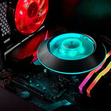 Cooler Master MAM-G1CN-924PC-R1 MasterAir G100M RGB Low Profile CPU Air Cooler Copper Heat Column Technology Ring and Fan
