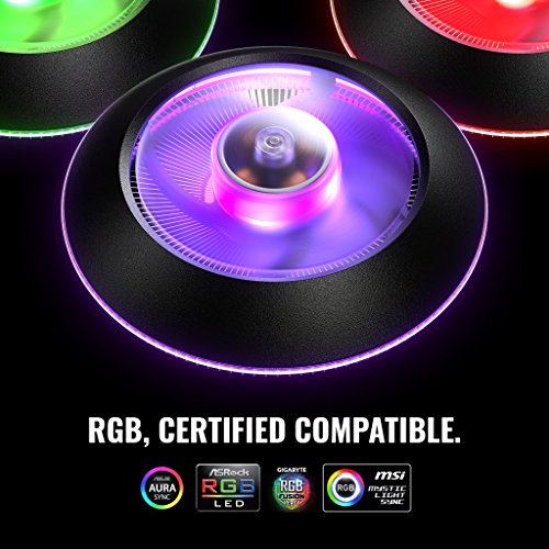 Cooler Master MAM-G1CN-924PC-R1 MasterAir G100M RGB Low Profile CPU Air Cooler Copper Heat Column Technology Ring and Fan
