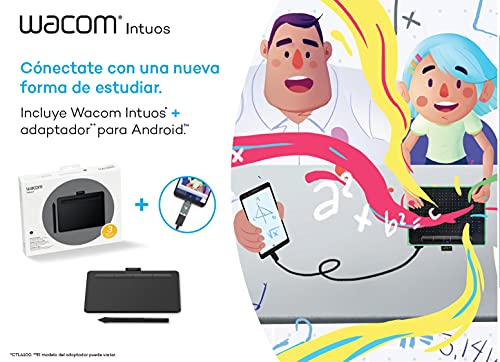 WacomTableta Chica Negro + Adaptador para Android